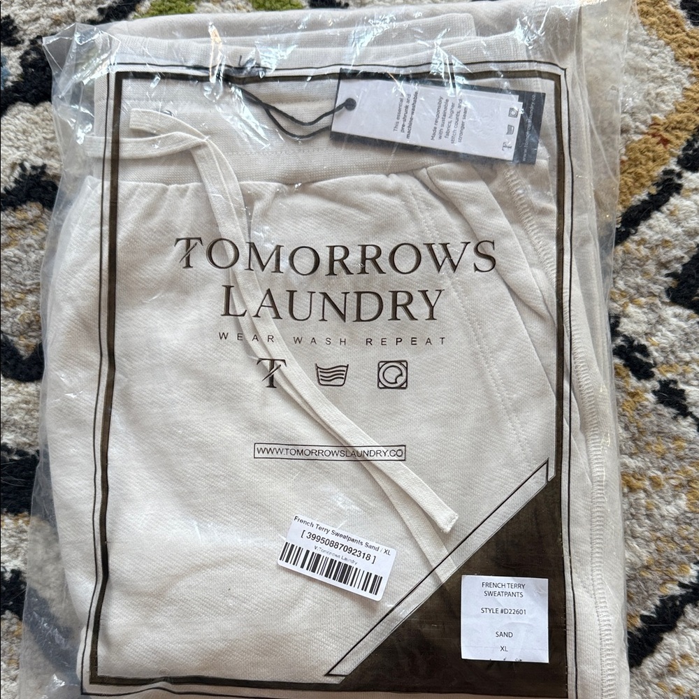 Sand French Terry Sweatpants XL